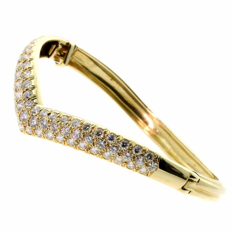 Van Cleef & Arpels Gold Diamond Bangle Bracelet 0000207