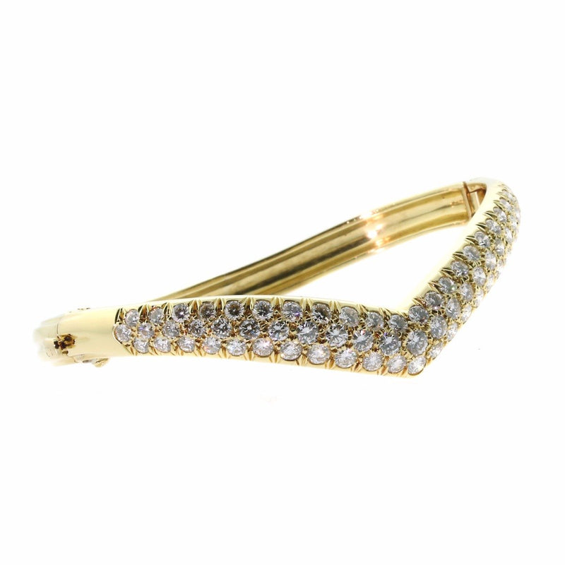 Van Cleef & Arpels Gold Diamond Bangle Bracelet 0000207
