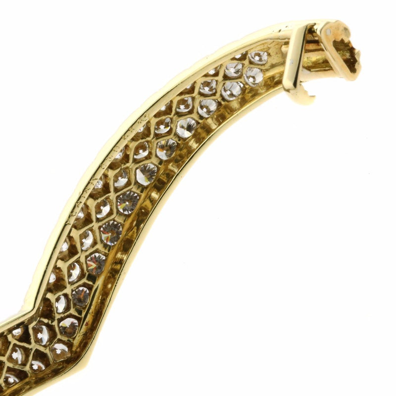 Van Cleef & Arpels Gold Diamond Bangle Bracelet 0000207