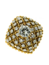 Van Cleef & Arpels Gold Diamond Ring and Earring Suite 0001425