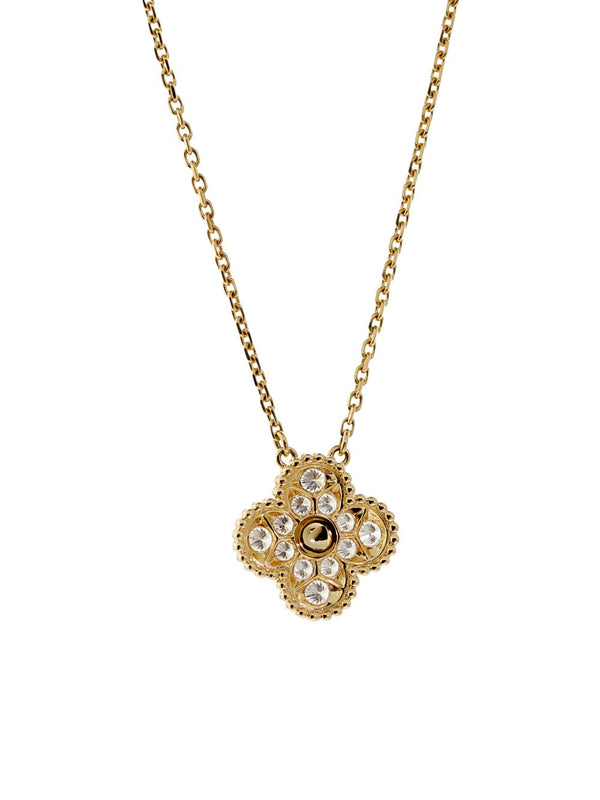 Van Cleef & Arpels Gold Diamond Vintage Alhambra Necklace 00VNC10020