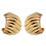 Van Cleef Arpels Gold Scalloped Hoop Earrings 0001716