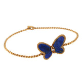 Van Cleef & Arpels Lapis Butterfly Gold Bracelet 0002701
