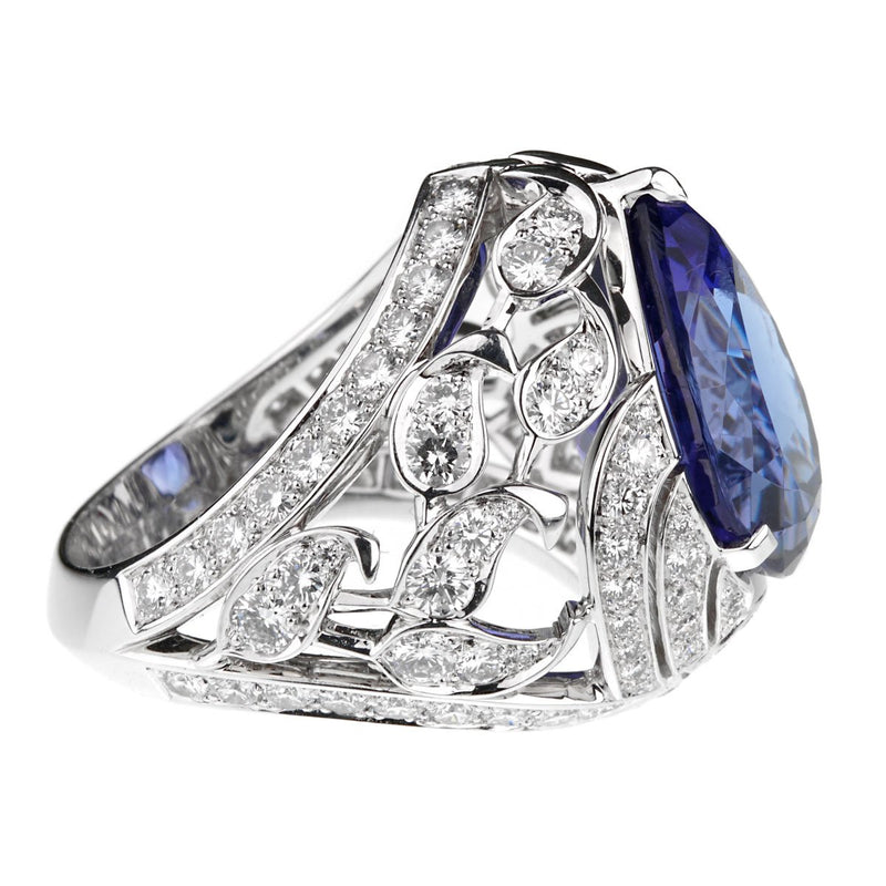 Van Cleef & Arpels Les Jardins 18k White Gold Tanzanite & Diamond Suite 0000904