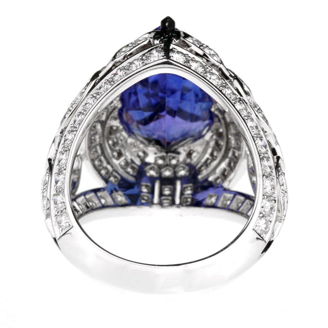 Van Cleef & Arpels Les Jardins 18k White Gold Tanzanite & Diamond Suite 0000904