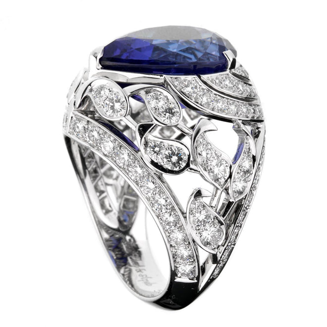 Van Cleef & Arpels Les Jardins 18k White Gold Tanzanite & Diamond Suite 0000904