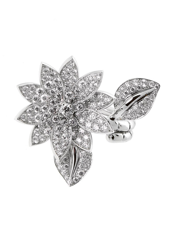 Van Cleef & Arpels Lotus Diamond Ring 0000220