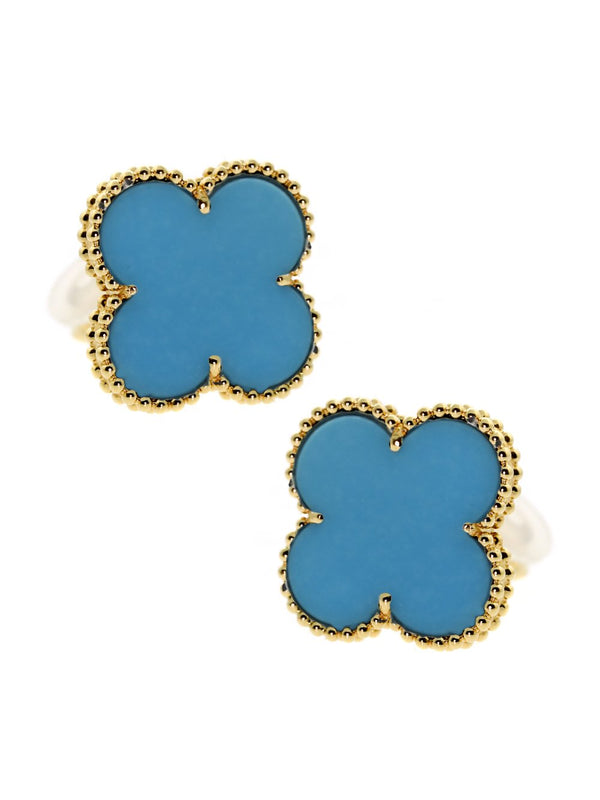 Van Cleef Arpels Magic Alhambra Turquoise Earrings 00VNC10007