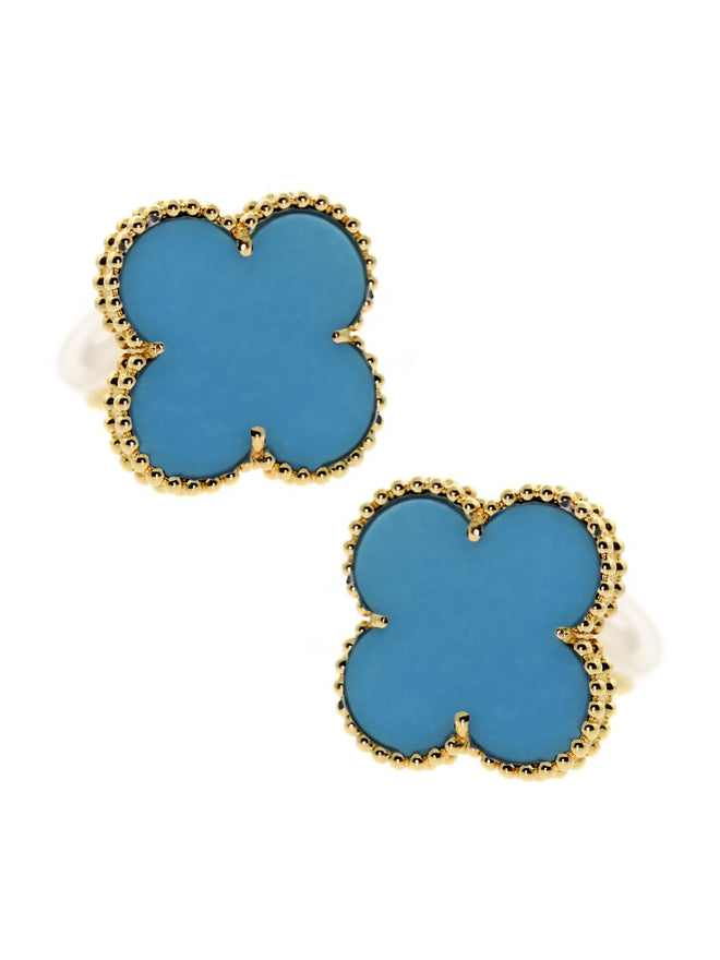 Van Cleef Arpels Magic Alhambra Turquoise Earrings 00VNC10007