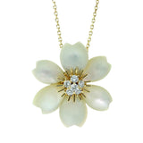 Van Cleef Arpels Rose de Noel Gold Diamond Necklace 0000352