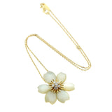 Van Cleef Arpels Rose de Noel Gold Diamond Necklace 0000352