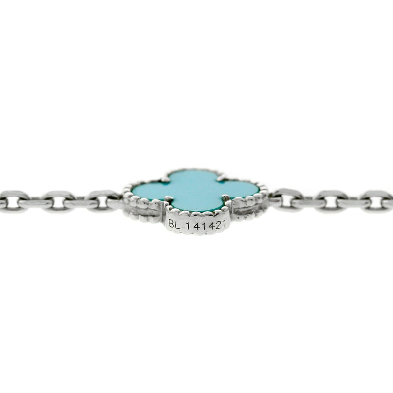 Van Cleef Arpels Turquoise Vintage Alhambra Necklace 0000347