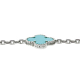 Van Cleef Arpels Turquoise Vintage Alhambra Necklace 0000347