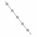 Van Cleef & Arpels Vintage Alhambra Diamond White Gold Bracelet