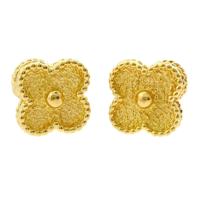 Van Cleef Arpels Vintage Alhambra Gold Earrings 0000349