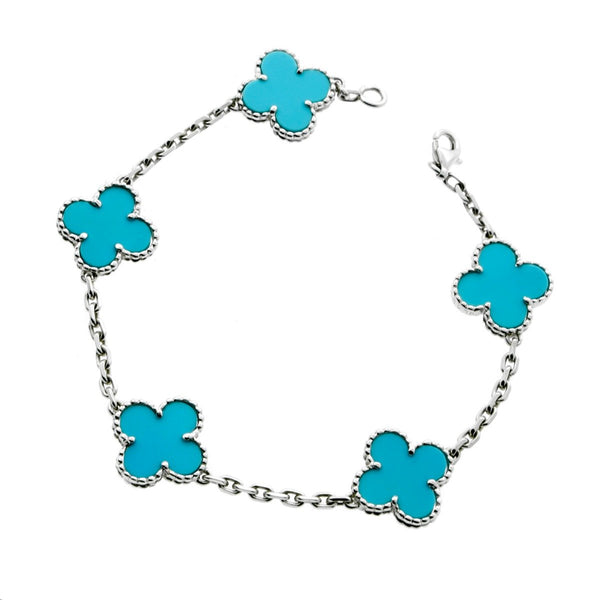 Van Cleef Arpels Vintage Alhambra Turquoise Bracelet 0000514