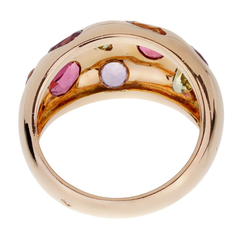 Van Cleef & Arpels Vintage Bombe Gemstone Gold Ring 0002008