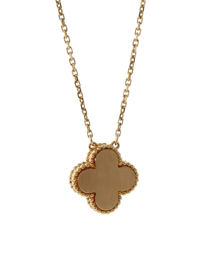 Van Cleef & Arpels Vintage Diamond Alhambra Necklace Rose Gold 00VNC7699