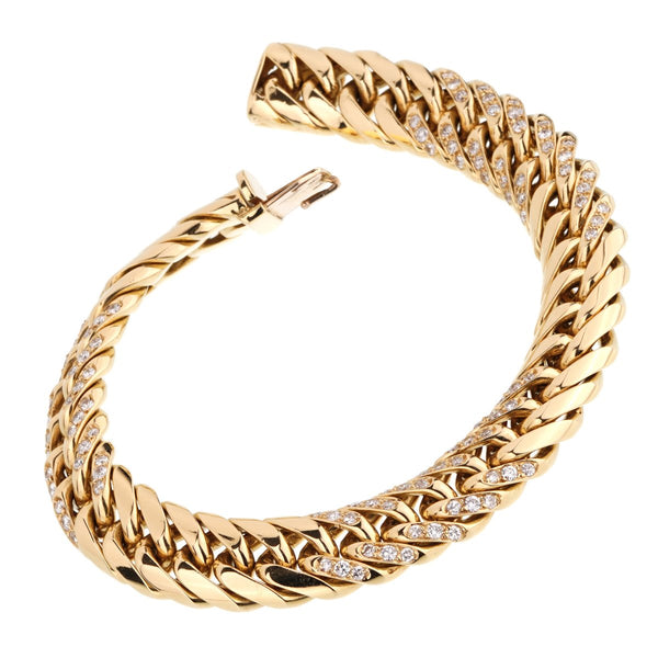 Van Cleef & Arpels Vintage Diamond Gold Bracelet 0000923