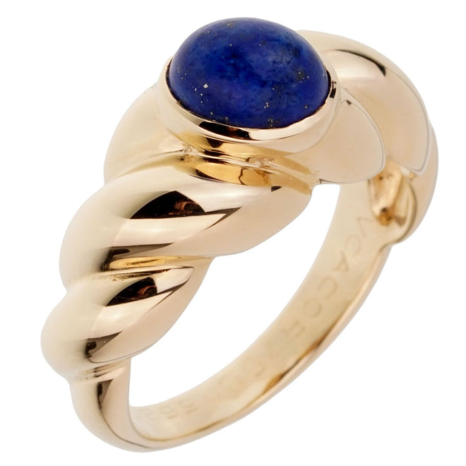 Van Cleef & Arpels Vintage Lapis Yellow Gold Ring 0001990