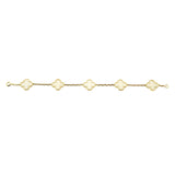 Van Cleef Arpels White Coral Alhambra Bracelet 0000399
