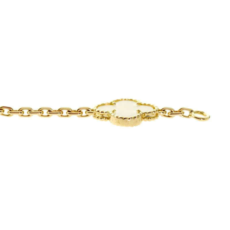 Van Cleef Arpels White Coral Alhambra Bracelet 0000399