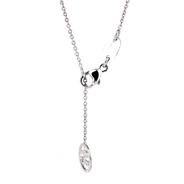 Zoccai Diamond Moon White Gold Necklace 0000965